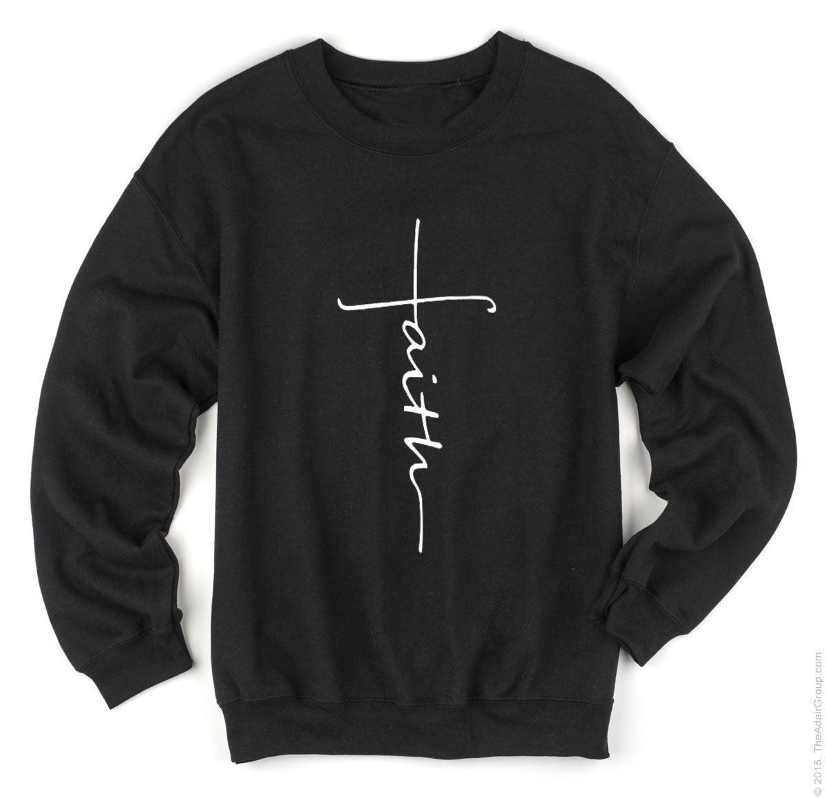 Faith cross autumn and winter letter printing street tide new sweater shirt men and women